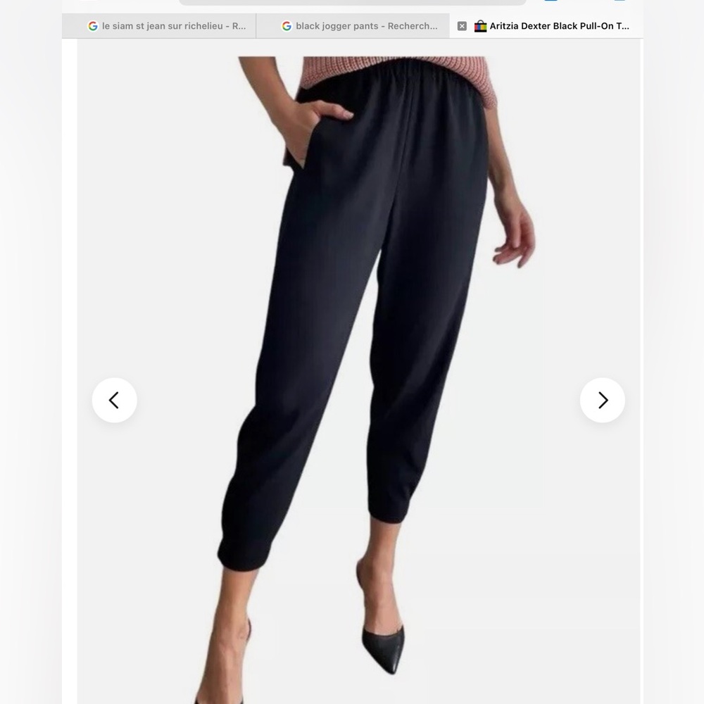 Babaton Black Trousers Pants with Elastic Cuffs